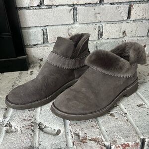 UGG Women's Dark Gray Ankle Booties